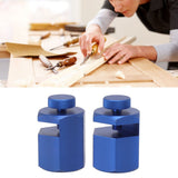 2PCS Stair Guages Knobs Aluminium Alloy Stair Stringer Layout Tool for Framing Square Carpentry Rafter Blue - Extra Image
