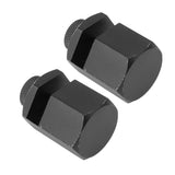 2PCS Stair Guages Knobs Aluminium Alloy Stair Stringer Layout Tool for Framing Square Carpentry Rafter Black - Front View