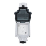 WiFi Smart Wall Electrical Socket Ip66 Waterproof Israel Standard Power Socket With Cover 16A 110 to 250V SNW-I - Front View