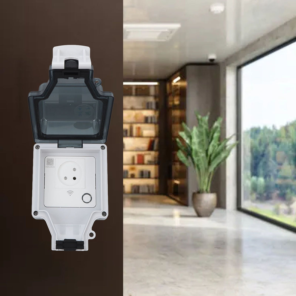 WiFi Smart Wall Electrical Socket Ip66 Waterproof Israel Standard Power Socket With Cover 16A 110 to 250V SNW-I