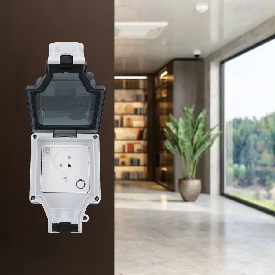 WiFi Smart Wall Electrical Socket Ip66 Waterproof Israel Standard Power Socket With Cover 16A 110 to 250V SNW-I