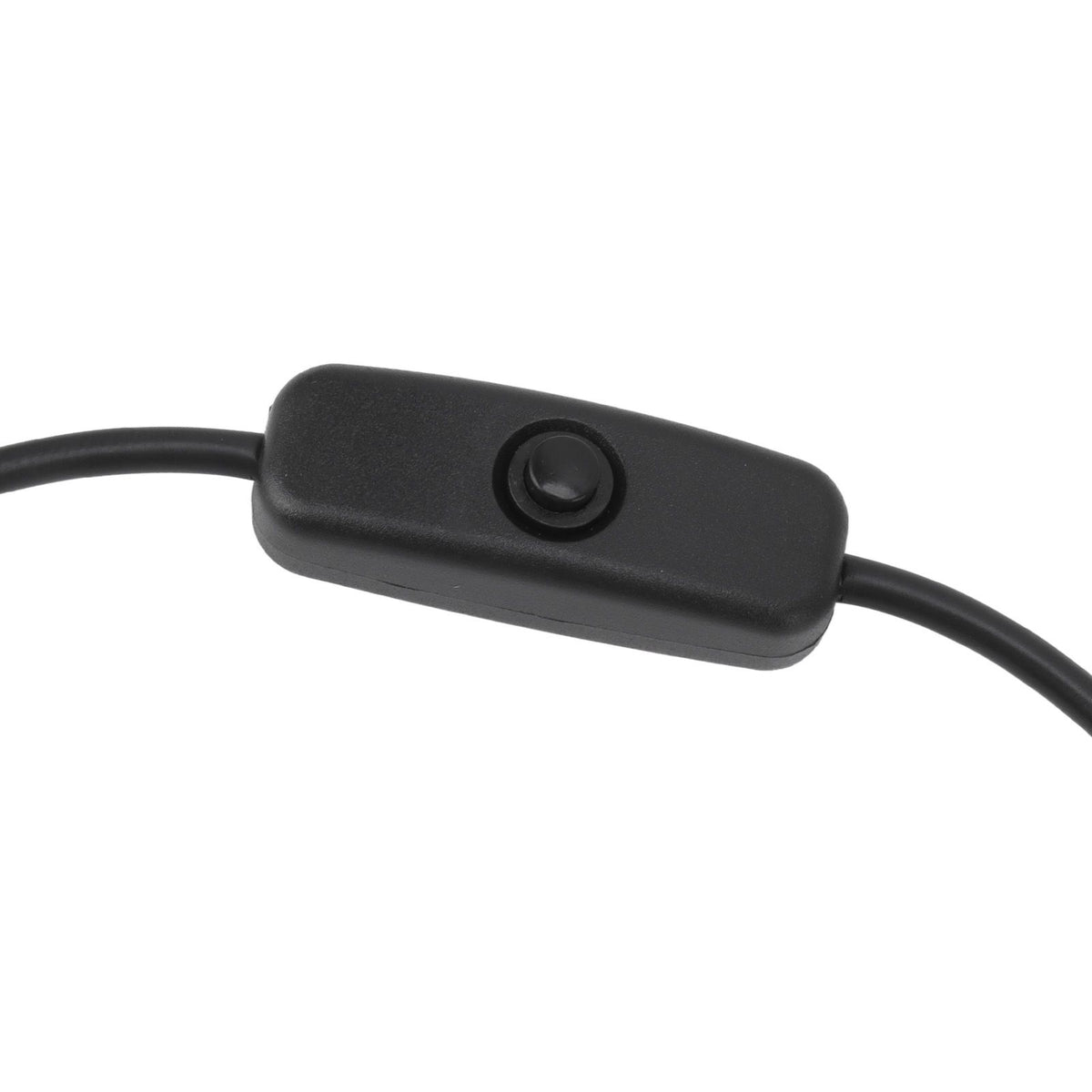 5PCS ON Off Switch Male to Female Cable 2 Pin PVC USB Extension Cable with B utton for Driving Recorder LED Lights Black