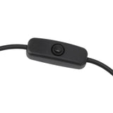 5PCS ON Off Switch Male to Female Cable 2 Pin PVC USB Extension Cable with B utton for Driving Recorder LED Lights Black - Extra Image