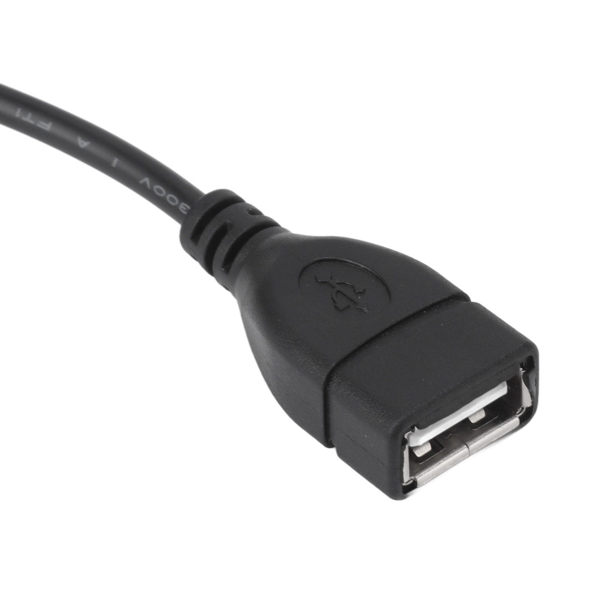 5PCS ON Off Switch Male to Female Cable 2 Pin PVC USB Extension Cable with B utton for Driving Recorder LED Lights Black