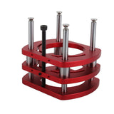 Router Lift Base Aluminum Alloy Router Table Saw Insert Plate Lifting System Base Kit for Small Trimming Machines - Front View