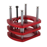 Router Lift Base Aluminum Alloy Router Table Saw Insert Plate Lifting System Base Kit for Small Trimming Machines - Side View