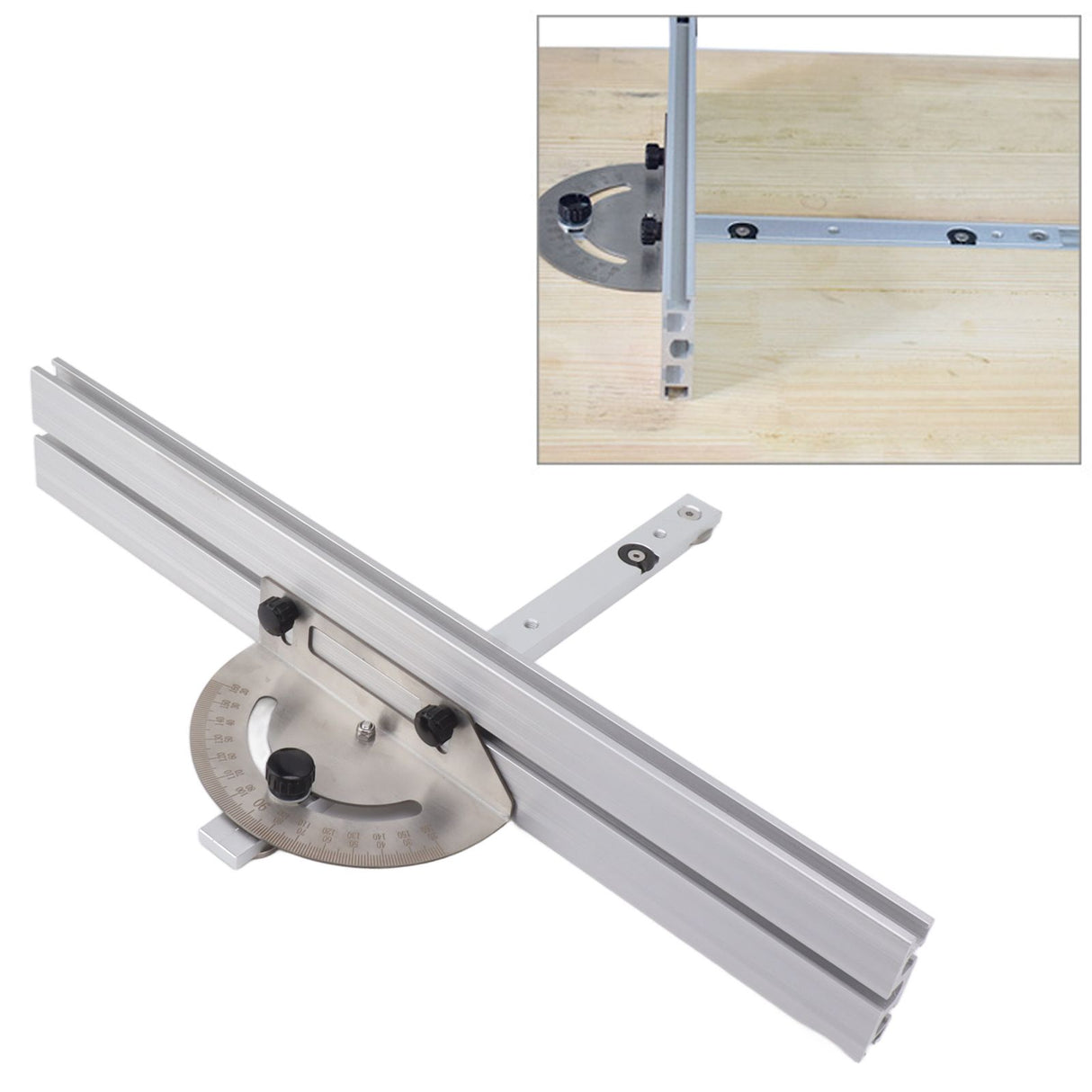 Angle Protractor Angle Finder Ruler Aluminum Alloy Protractor Woodworking Ruler Angle Measure Tool with Backstop