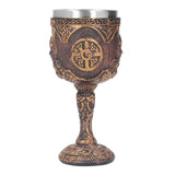 Nordic Wine Goblet Resin Shell Stainless Steel Unique Retro Beer Cup for Cocktails Whisky Red Wine