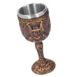 Nordic Wine Goblet Resin Shell Stainless Steel Unique Retro Beer Cup for Cocktails Whisky Red Wine - Close-Up Angle