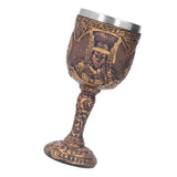 Nordic Wine Goblet Resin Shell Stainless Steel Unique Retro Beer Cup for Cocktails Whisky Red Wine