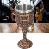 Nordic Wine Goblet Resin Shell Stainless Steel Unique Retro Beer Cup for Cocktails Whisky Red Wine - Extra Image