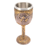 Nordic Viking Goblet Retro Resin Stainless Steel Beer Cup for Cocktails Whisky Red Wine - Side View