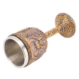 Nordic Viking Goblet Retro Resin Stainless Steel Beer Cup for Cocktails Whisky Red Wine - Close-Up Angle