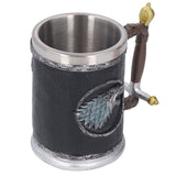 Stainless Steel Liner Mug Resin Decorative Hand Painted Beer Cup for Home Bar KTV Restaurant Large - Top-Down View