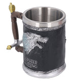 Stainless Steel Liner Mug Resin Decorative Hand Painted Beer Cup for Home Bar KTV Restaurant Large