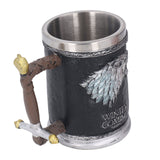 Stainless Steel Liner Mug Resin Decorative Hand Painted Beer Cup for Home Bar KTV Restaurant Large
