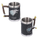 Stainless Steel Liner Mug Resin Decorative Hand Painted Beer Cup for Home Bar KTV Restaurant Large - Extra Image