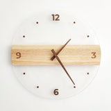 Wall Clock Silent Round Decorative Modern Acrylic Panel Hanging Clock for Living Room Bedroom Office