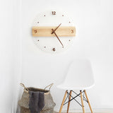 Wall Clock Silent Round Decorative Modern Acrylic Panel Hanging Clock for Living Room Bedroom Office - Rear View