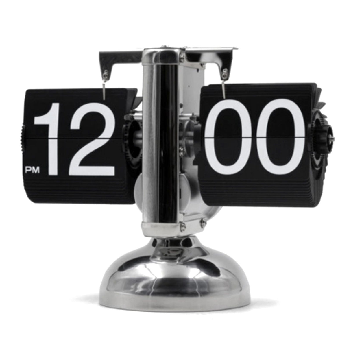 Digital Flip Down Clock Retro Minimalist Single Foot Mechanical Auto Flip Clock Desk Clock for Home Livingroom Black