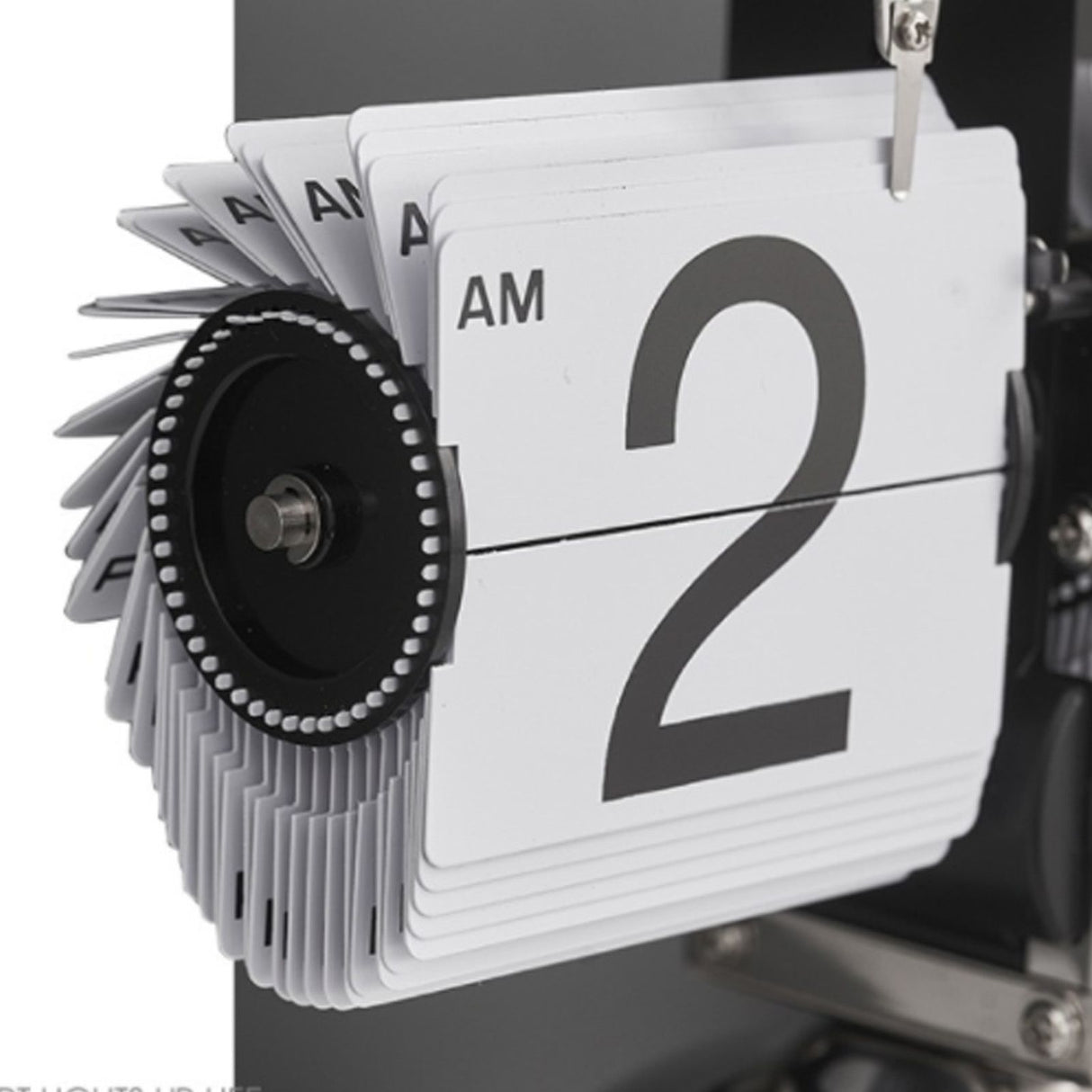 Digital Flip Down Clock Retro Minimalist Single Foot Mechanical Auto Flip Clock Desk Clock for Home Livingroom White