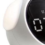 Expression Clock Cute Dog Shape Multifunctional LED Digital Alarm Clock Voice Activated Night Light White