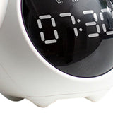 Expression Clock Cute Dog Shape Multifunctional LED Digital Alarm Clock Voice Activated Night Light White