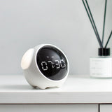 Expression Clock Cute Dog Shape Multifunctional LED Digital Alarm Clock Voice Activated Night Light White - Extra Image