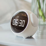 Expression Clock Cute Dog Shape Multifunctional LED Digital Alarm Clock Voice Activated Night Light White - Extra Image
