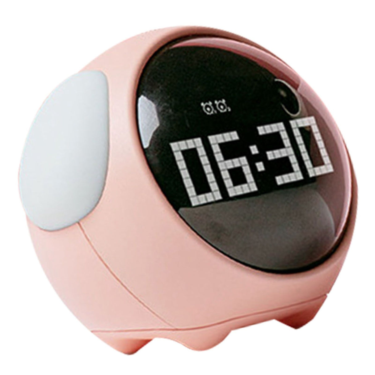 Expression Clock Cute Dog Shape Multifunctional LED Digital Alarm Clock Voice Activated Night Light Pink