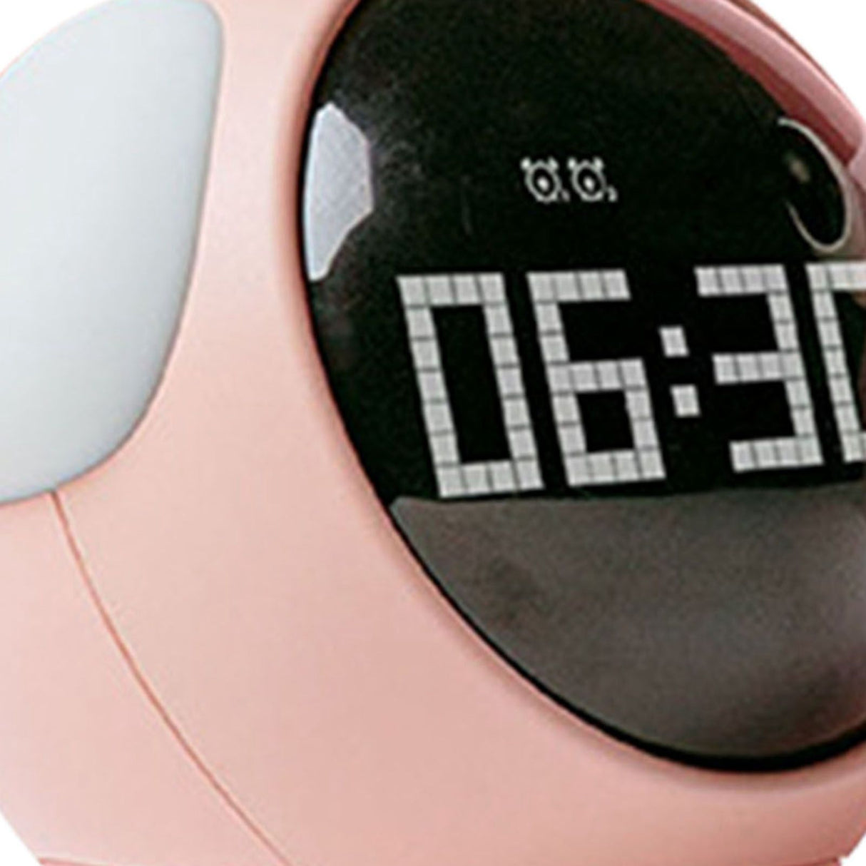 Expression Clock Cute Dog Shape Multifunctional LED Digital Alarm Clock Voice Activated Night Light Pink