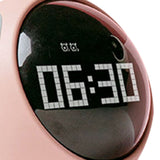 Expression Clock Cute Dog Shape Multifunctional LED Digital Alarm Clock Voice Activated Night Light Pink