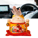 Lucky Cat Coin Bank 4.5in Exquisite Cute Bring Luck Good Wish Ceramic Fortune Cat Saving Pot Desk Decoration Yellow - 45-Degree Angle