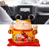 Lucky Cat Coin Bank 4.5in Exquisite Cute Bring Luck Good Wish Ceramic Fortune Cat Saving Pot Desk Decoration Yellow - Extra Image