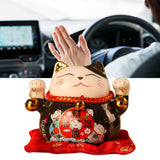 Lucky Cat Coin Bank 4.5in Exquisite Cute Bring Luck Good Wish Ceramic Fortune Cat Saving Pot Desk Decoration Black