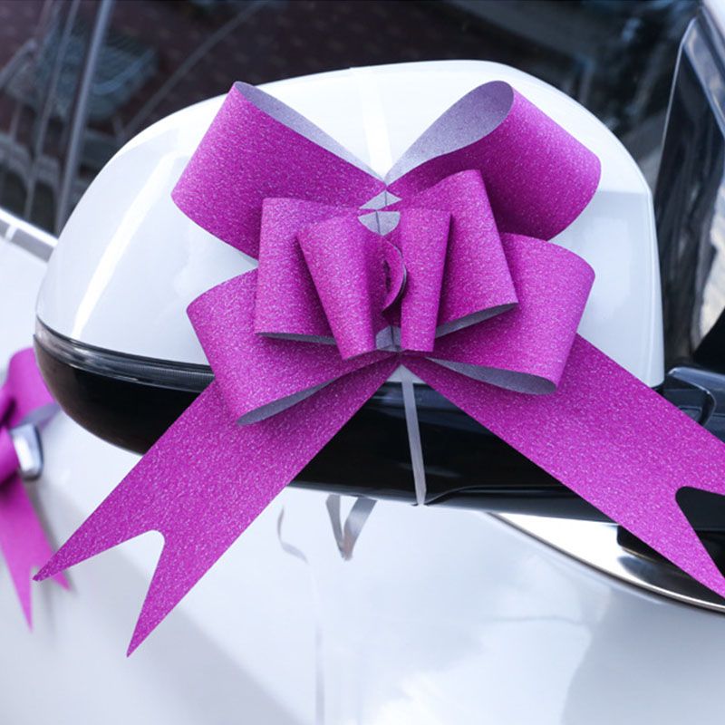 50PCS Pull Bows Bright Mixed Color Plated One Pull Molding Symmetrical Exquisite Craftsmanship for Wedding Party