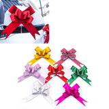 50PCS Pull Bows Bright Mixed Color Plated One Pull Molding Symmetrical Exquisite Craftsmanship for Wedding Party