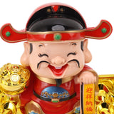 Wealth God Ornament Solar Panel Nodding Fortune Wealth Statue for Car Household Decoration 680 Model