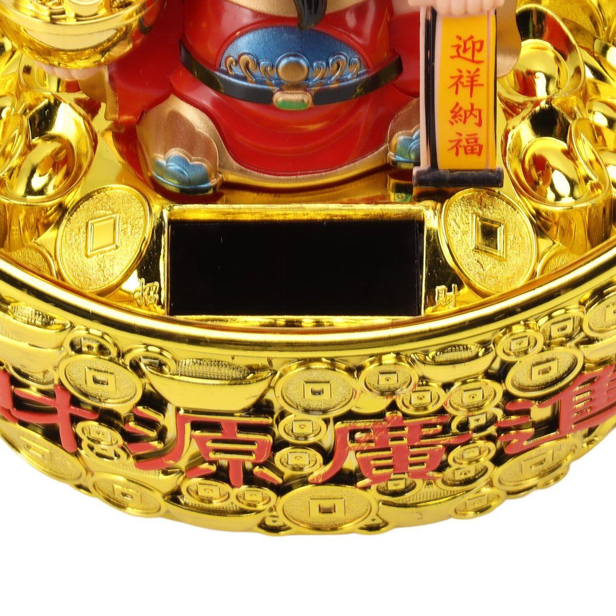 Wealth God Ornament Solar Panel Nodding Fortune Wealth Statue for Car Household Decoration 680 Model