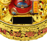 Wealth God Ornament Solar Panel Nodding Fortune Wealth Statue for Car Household Decoration 680 Model