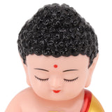 Buddha Ornament Solar Powered Light Energy Sensing Auto Nod Buddha Decoration for Home Car Office Gold Clothes - Extra Image