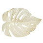 6Pcs Insulation Placemat Hollow Out Simulation Leaf Shape Heat Resistant PVC Table Mat for Kitchen Table Gold
