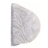 Placemats and Coasters Set Hollow Insulation 6 Pcs Round Dining Table Place Mats and 6 Pcs Leaf Shape Cup Coasters Silver