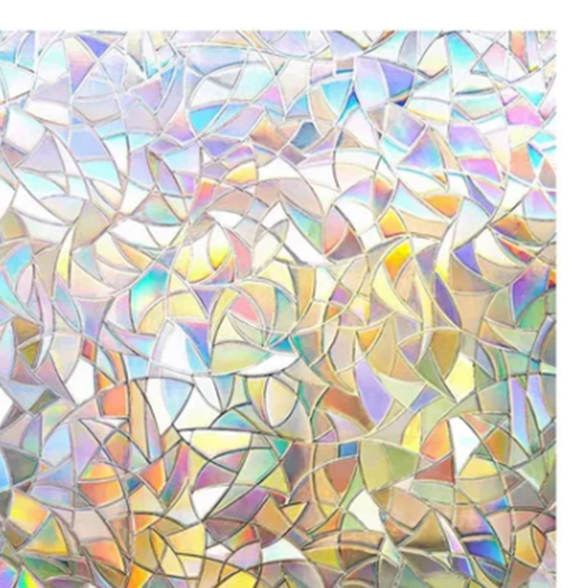 45x200cm Decorative Window Privacy Film 3D Rainbow Window Film Static Cling Window Sticker