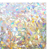 45x200cm Decorative Window Privacy Film 3D Rainbow Window Film Static Cling Window Sticker