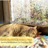 45x200cm Decorative Window Privacy Film 3D Rainbow Window Film Static Cling Window Sticker - Extra Image