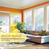 45x200cm Decorative Window Privacy Film 3D Rainbow Window Film Static Cling Window Sticker - Extra Image