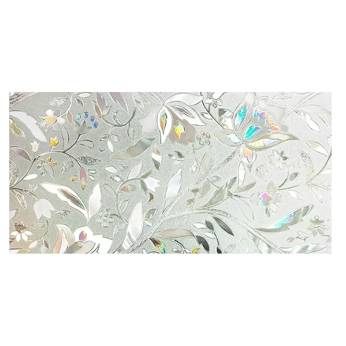 60x300cm 3D Tulip Pattern Self Adhesive Window Privacy Film Static Cling Window Sticker for Home Office