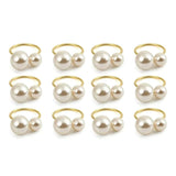 12pcs Napkin Ring Washable Decorative Exquisite Metal Napkin Ring Buckle for Wedding Party Banquet Christmas Dinner