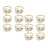 12pcs Napkin Ring Washable Decorative Exquisite Metal Napkin Ring Buckle for Wedding Party Banquet Christmas Dinner